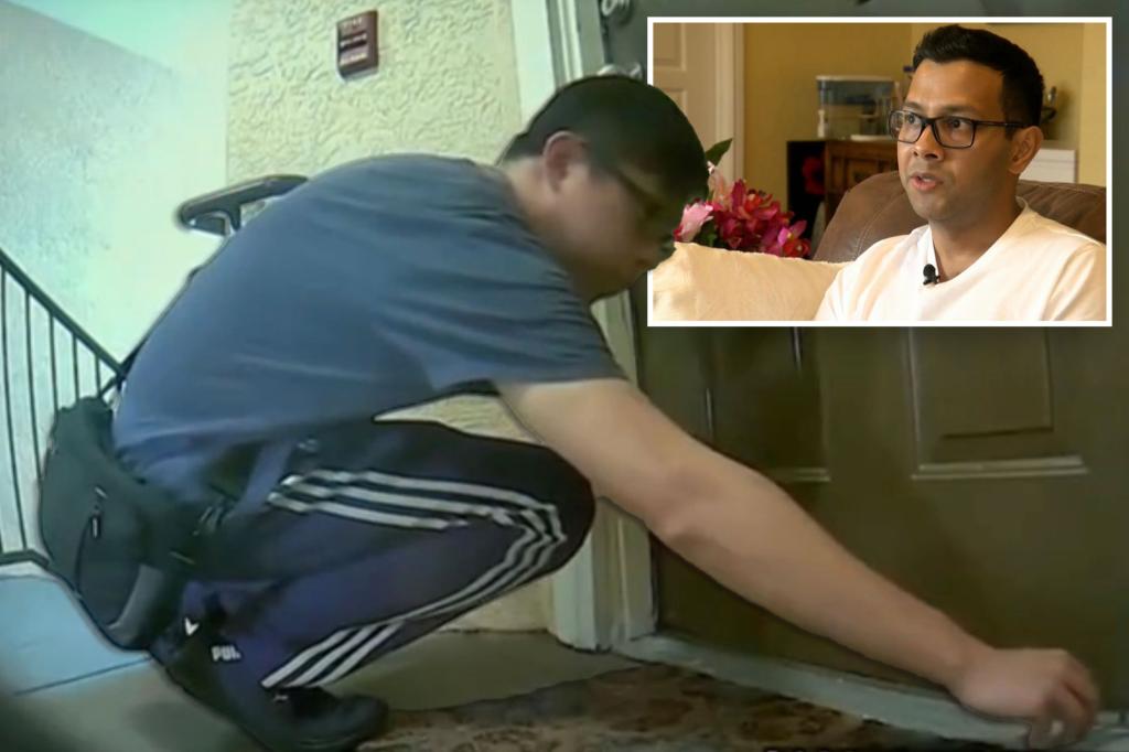 Florida chemistry student caught on camera injecting opioid âchemical agentâ under neighbor’s door